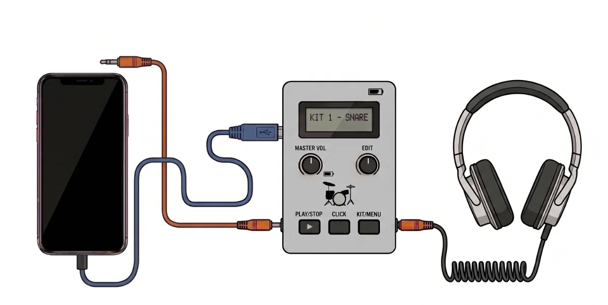 Lightning + mini-jack diagram
