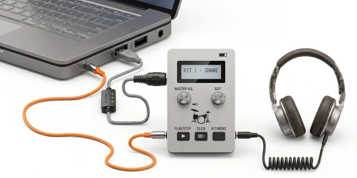 USB-A MIDI interface diagram